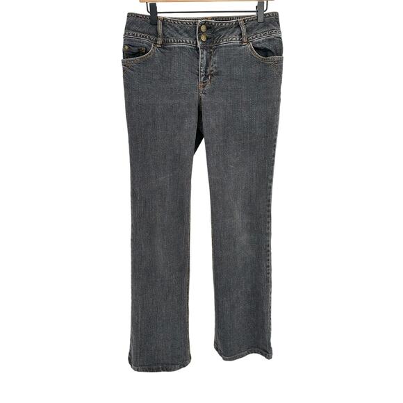 Cabi Jeans Boot Cut Patch Pockets Mid Rise Contemporary Fit Black Western 10 - Picture 1 of 12